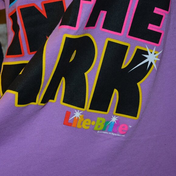 Torrid Doe Purple Lite Brite Better in the Dark Tee Shirt Size 2 Super Soft EUC - Picture 3 of 6